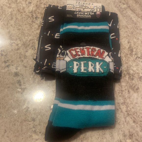 NWT Friends Central Perk socks & bandana. Use bandana for you or your pet.Unisex - Picture 4 of 5